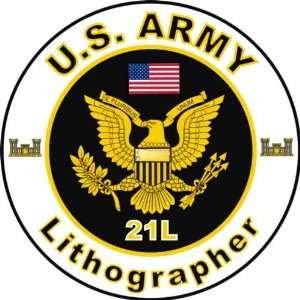   States Army MOS 21L Lithographer Decal Sticker 3.8 