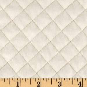  60 Wide Designer Quilted Velour Off White Fabric By The 