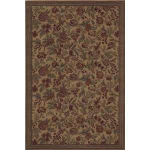  Shaw   Woven Expressions Gold   English Floral Area Rug 
