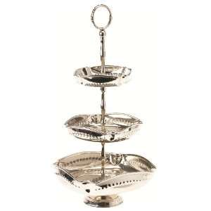 Lisbeth Dahl Silver Cake Stand with Dotted Pattern