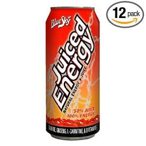 Blue Sky Juiced Energy, 8.3 Ounce Cans (Pack of 12)  