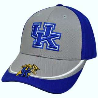 NCAA UK Kentucky Wildcats Big Blue Nation Baseball Hat Cap Gray White 