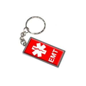  EMT Star of Life   Red   New Keychain Ring Automotive