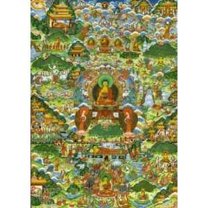 Life Of Buddha Thangka Wooden Jigsaw Puzzle  Toys & Games