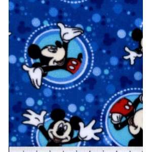  Licensed Fleece Fabric Mickey Icons And Circles