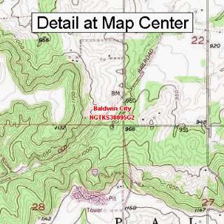   Map   Baldwin City, Kansas (Folded/Waterproof)