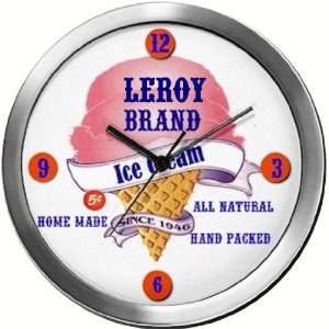 LEROY 14 Inch Ice Cream Metal Clock Quartz Movement  