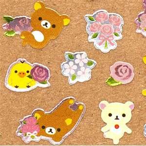  cute Rilakkuma bear stickers with roses & ribbons Toys 