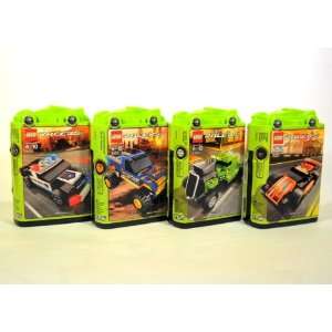  Lego Racers 4 pack, Including; Urban Enforcer, Rod Rider, Demon 