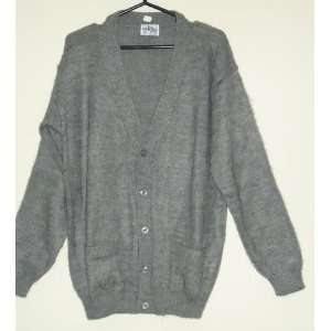  CARDIGAN VNECK buttons with Pockets GREY size M made in 