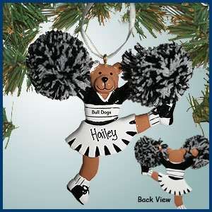  Personalized Christmas Ornaments   Cheerleader Bear Kicking 