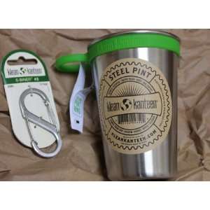 KLEAN KANTEEN PINT W/ RING (COLORS VARY) AND S BINER