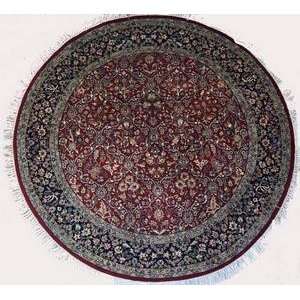  Lotfy and Sons Isfahan AC 55 Red/Dark Blue 7 Round Area 