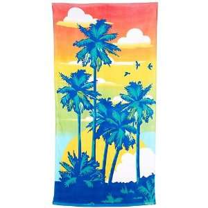  Tropix Sunset Palms Beach Towel