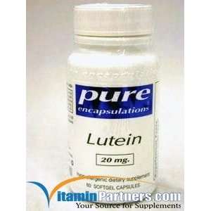  lutein 20 mg 60 softgel capsules by pure encapsulations 