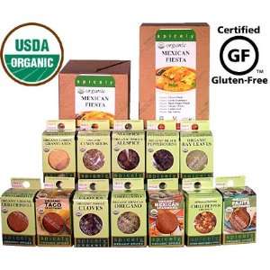 Spicely Organic Spices Mexican Fiesta 12 box Sampler Gift Set Low Rate 