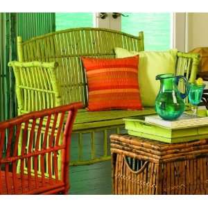  Green Bamboo Settee (Antique Daiquiri Green) (45W x 39H 