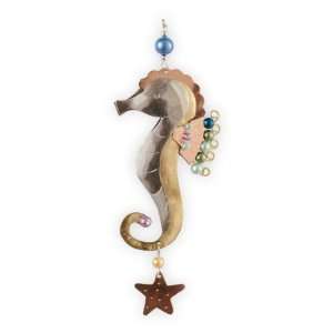   Imports Pearl Seahorse Metal Fair Trade Ornament