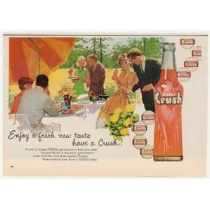 1960 Orange Crush Soda Enjoy Fresh New Taste Print Ad  