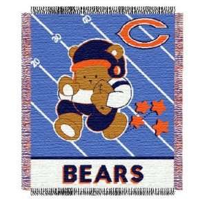 Chicago Bears NFL Triple Woven Jacquard Throw (Baby Series) (36x46 
