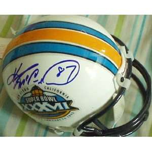   McCardell autographed Super Bowl 37 mini helmet