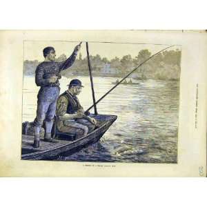  Thames Angling Club Member Boat Fishermen Fishing 1873 