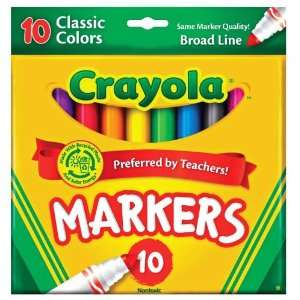  Crayola Conical Tip Markers   Pack of 10   Assorted Colors 
