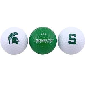  Michigan State Spartans 3 Pack Golf Balls Sports 