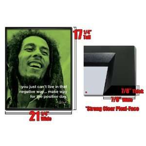   Framed Bob Marley Poster Quote Positive Way FrSx0140
