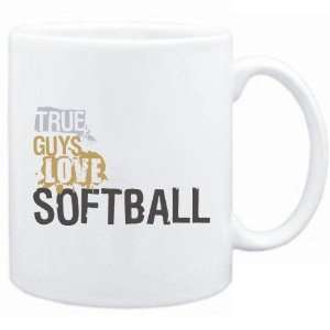  New  True Guys Love Softball  Mug Sports