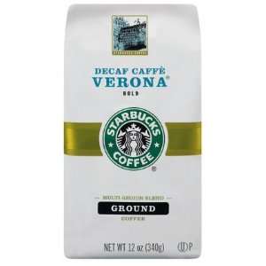  Starbucks Decaf Caffe Verona Coffee (Bold), Ground, 12 oz 