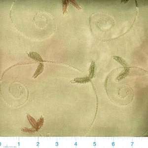  45 Wide Hand Painted Embroidered Cotton Floral Sage Fabric 