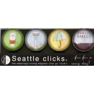  Seattle Icons 4 Pack Magnets