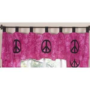  Peace Pink Window Valance by JoJo Designs White Baby