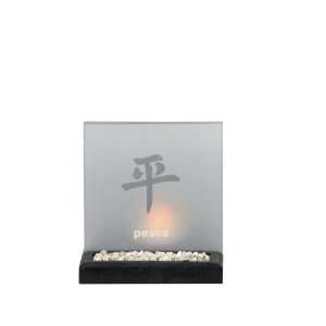   Handmade Peace Candle Holder with Decorative Stones