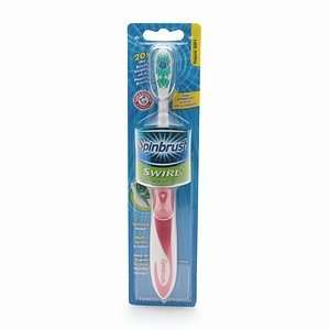  Arm & Hammer Spinbrush Swirl Powered Toothbrush with Soft 