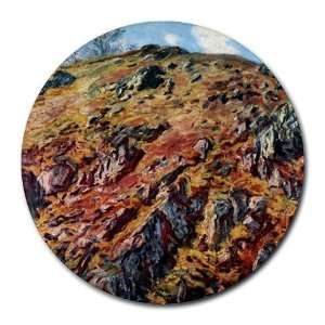  The Boulder By Claude Monet Round Mouse Pad Office 