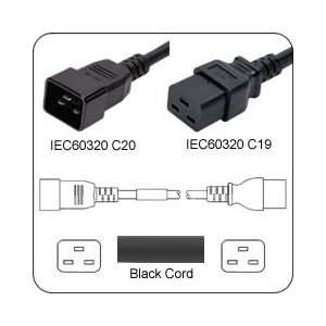 PowerFig PFC2012E60 AC Power Cord IEC 60320 C20 Plug to C19 Connector 