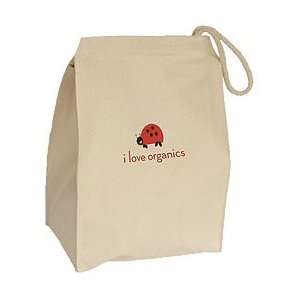  100% certified organic cotton lunch bag I Love Organics 