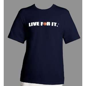   Navy Blue LIVE FOR IT Basketball Performance tee