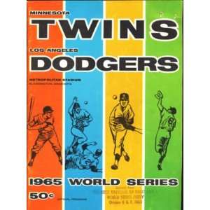  1965 WORLD SERIES GAME 1 & 2 PROGRAM TWINS v. DODGERS 