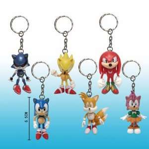  Sonic the Hedgehog Keychain Set of 6 