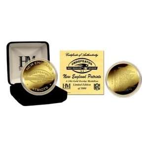   England Patriots 24KT Gold Undefeated Season Coin
