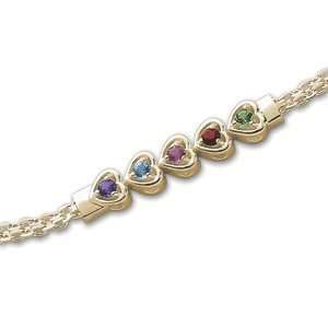   Running Hearts Birthstone Bracelet   Personalized Jewelry Jewelry