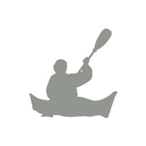  Kayak small 3 Tall SILVER/GREY vinyl window decal sticker 