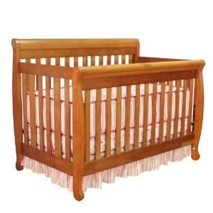  Convertible Baby Crib Casual Style in Pecan Finish