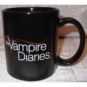  VAMPIRE DIARIES TV Series Logo 14 oz Black Ceramic MUG 