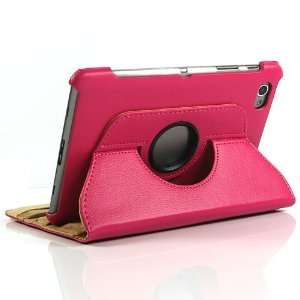  Pink / PU Leather Flip Stand Case for Galaxy Tab GT P6800 