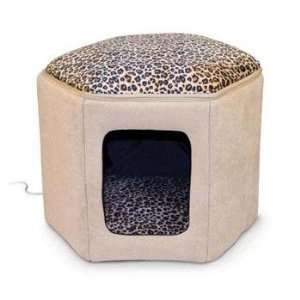  Cat Supplies Thermo Kitty Sleephouse Tan / Leopard 17 X 