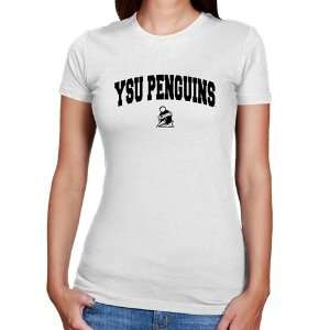  Youngstown State Penguins Ladies White Logo Arch Slim Fit 